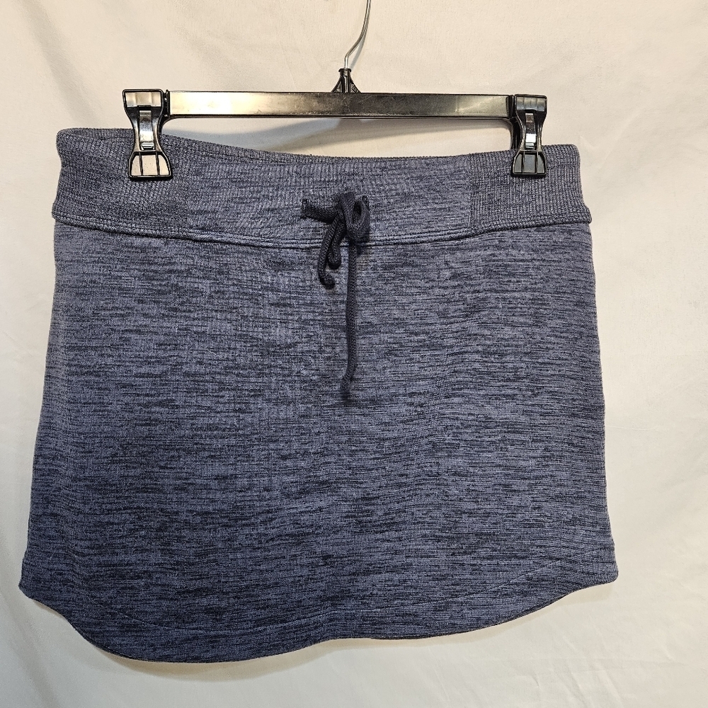 Athleta Navy Heather Downplay Mini Skirt Style & Running Shorts Small
